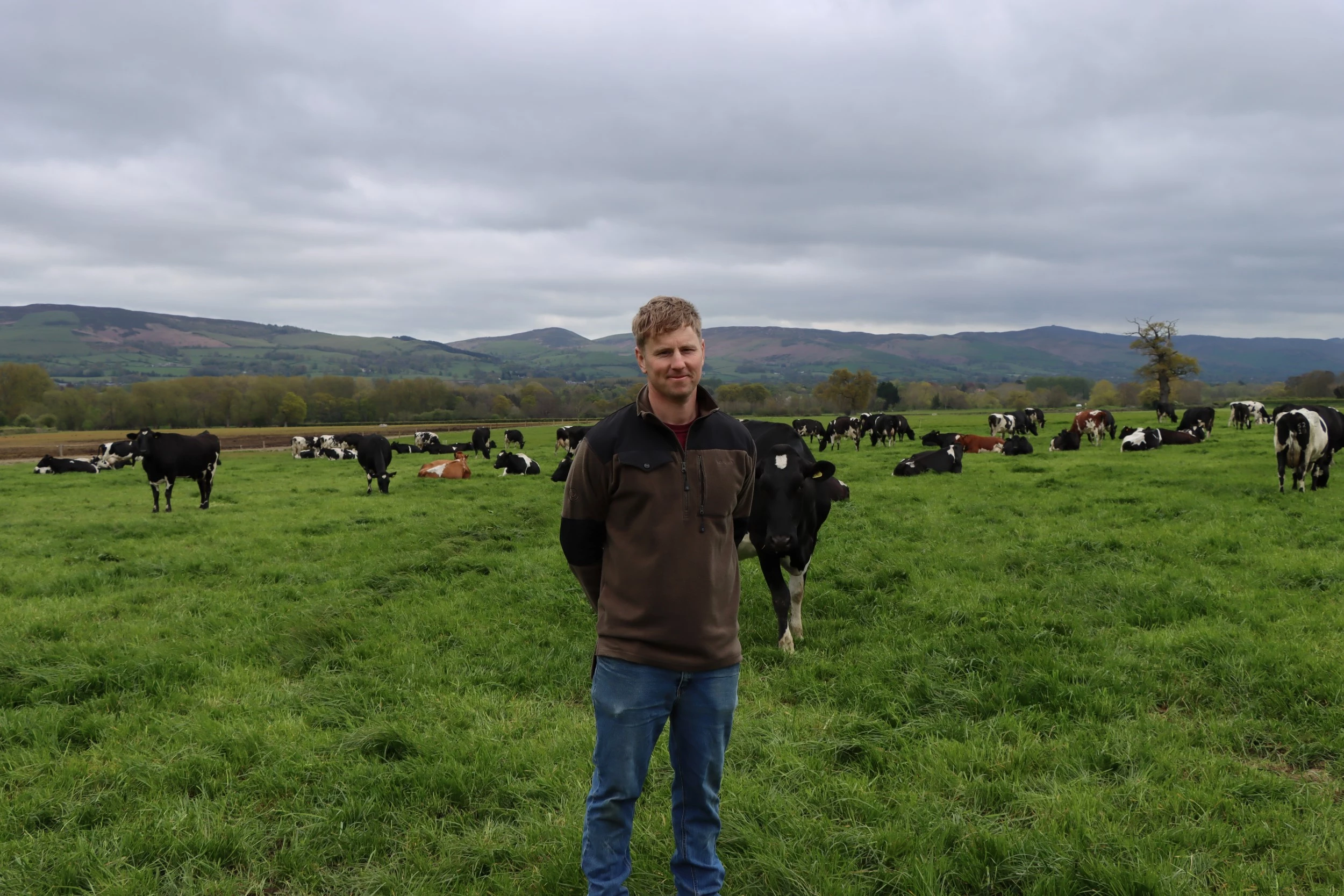 Dafydd Evans from Kilford dairy farm