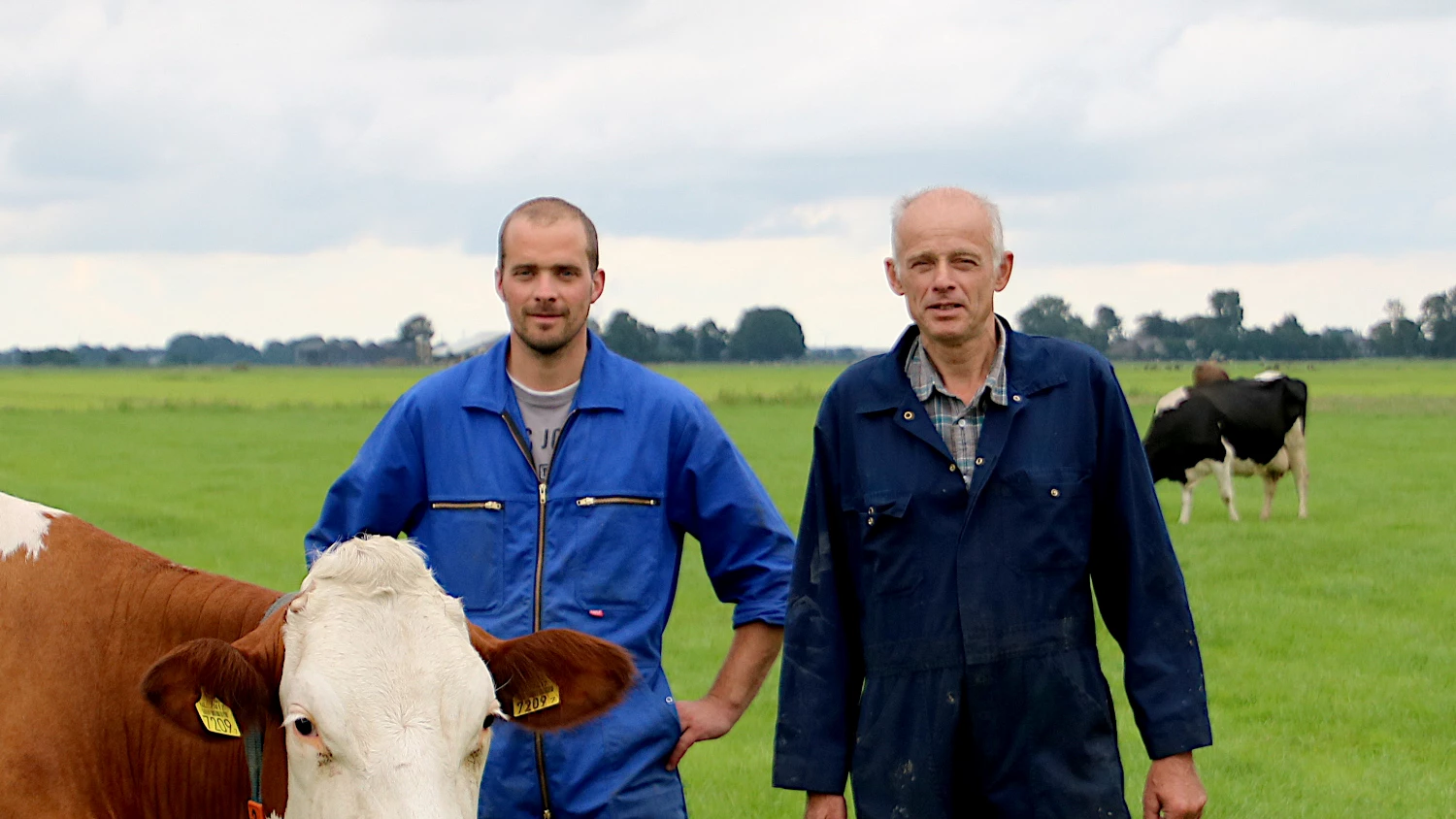 Bert Jan and his father Egbert, Meuleman Dairy Farm. Photo: Xsires